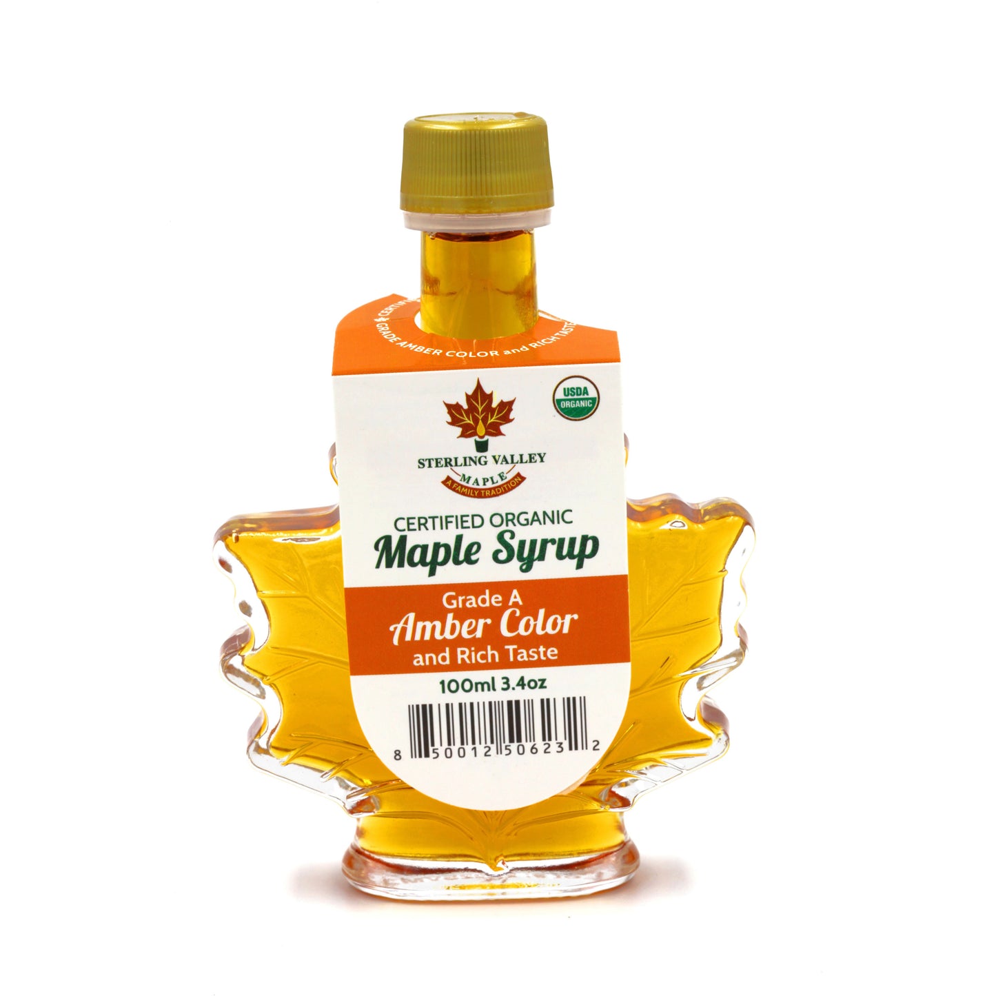 Sterling Valley Maple Syrup "Organic" Maple Leaf Shaped Bottle - Eastern Shore Products