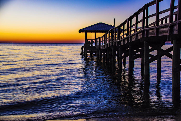 Looking west from the Eastern Shore toward Mobile, Alabama