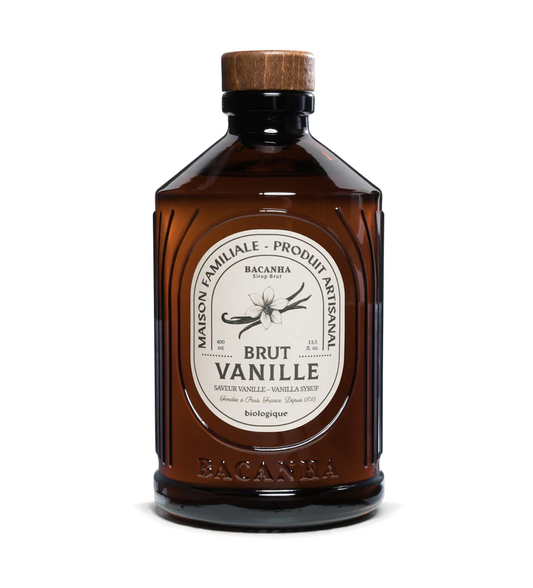 Bacanha - Vanilla Organic Syrup - 400ml / 13.52oz glass bottle