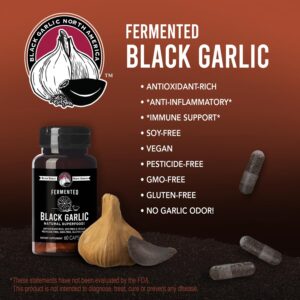 Black Garlic Capsules – Natural SUPERFOOD 60 Capsules / 30 Servings (1,000mg/Serving)