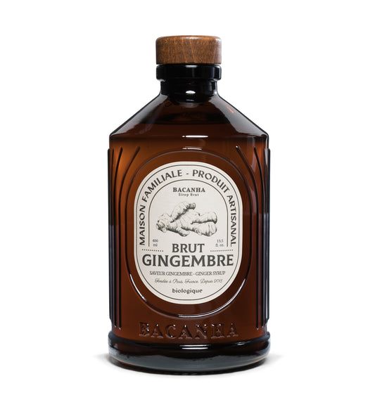 Bacanha - Ginger Organic Syrup - 400ml / 13.52oz Glass Bottle