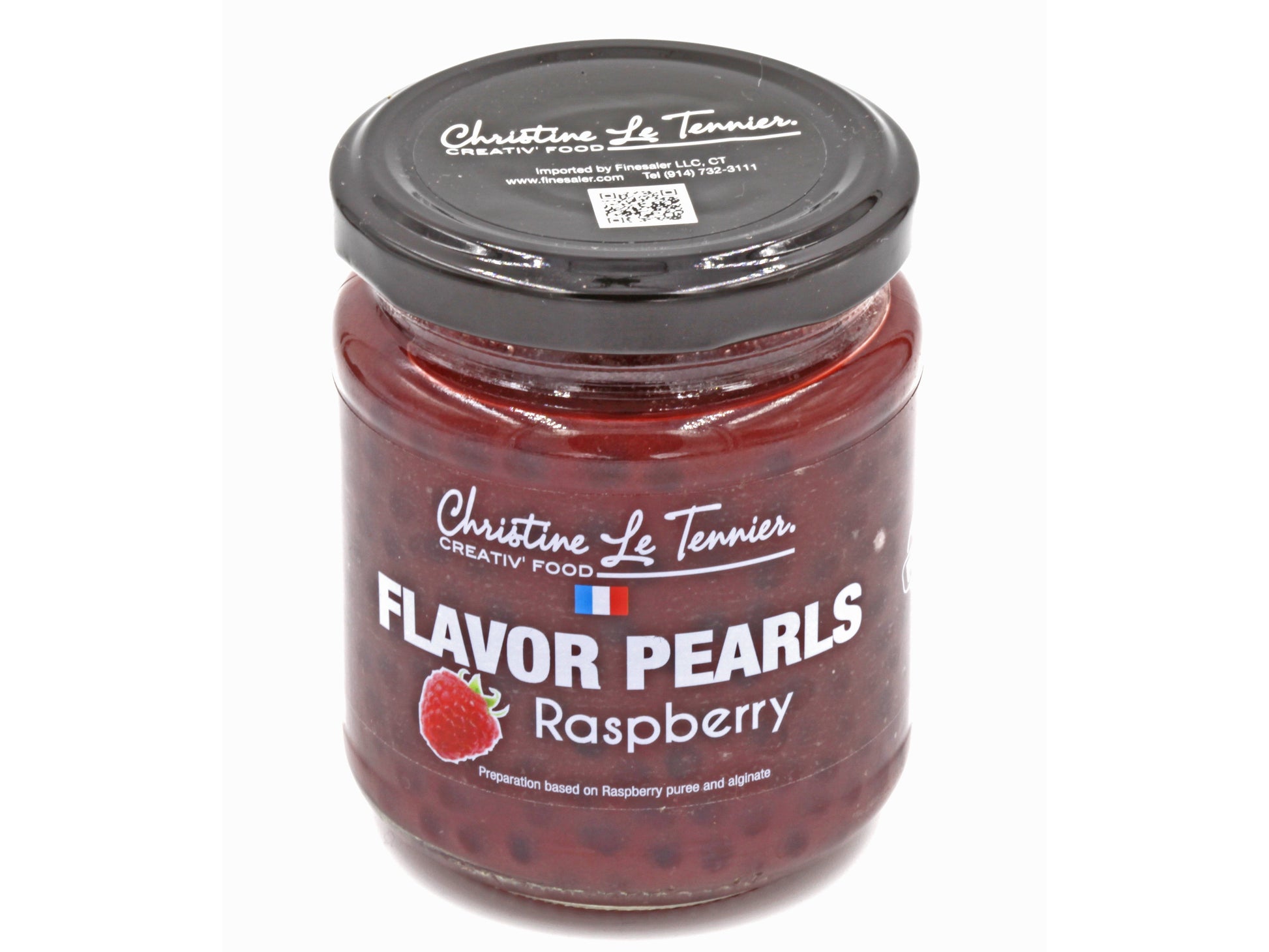 christine le tennier flavored pearls, 7oz jar, france raspberry