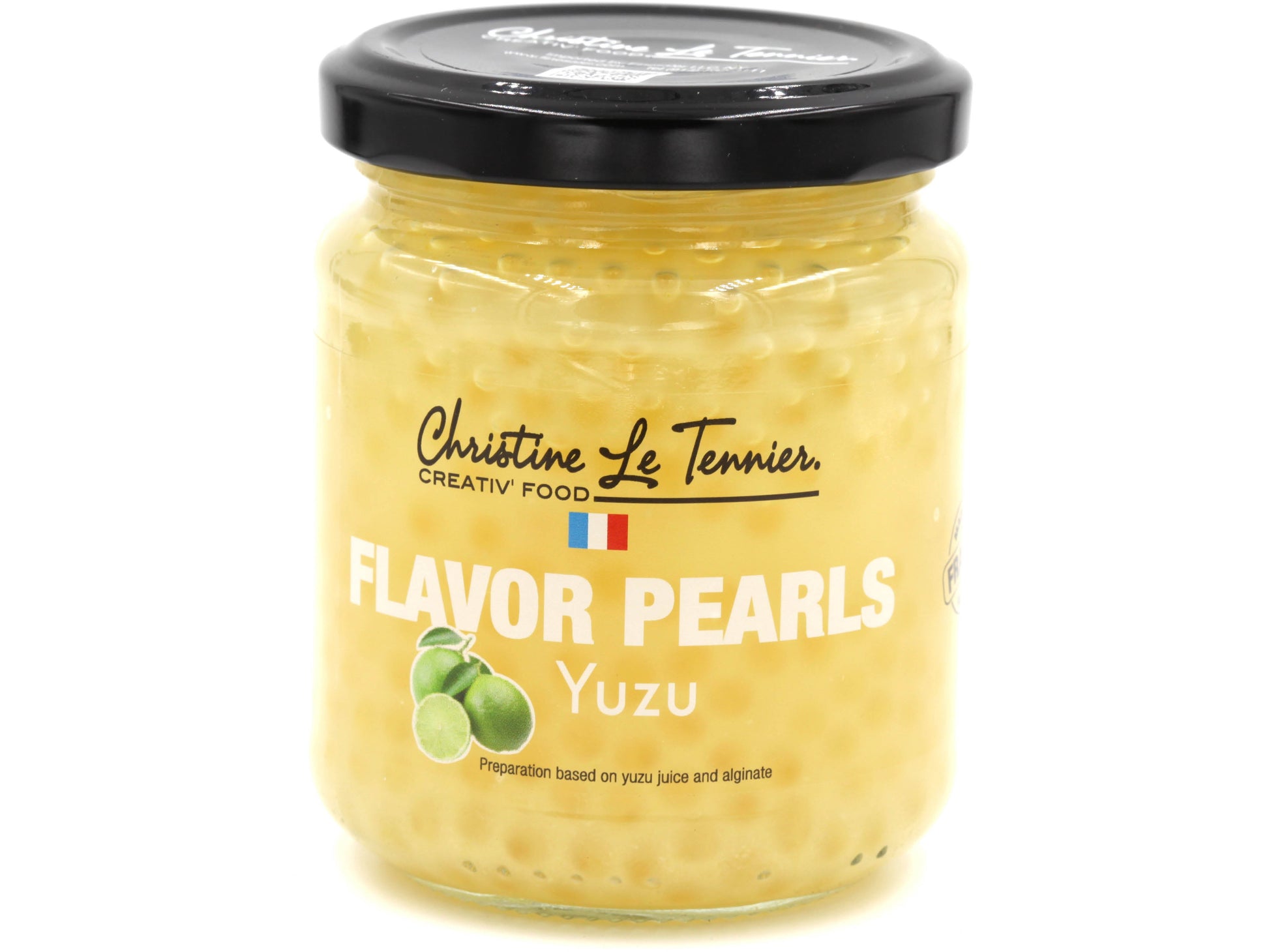 christine le tennier flavored pearls, 7oz jar, france yuzu